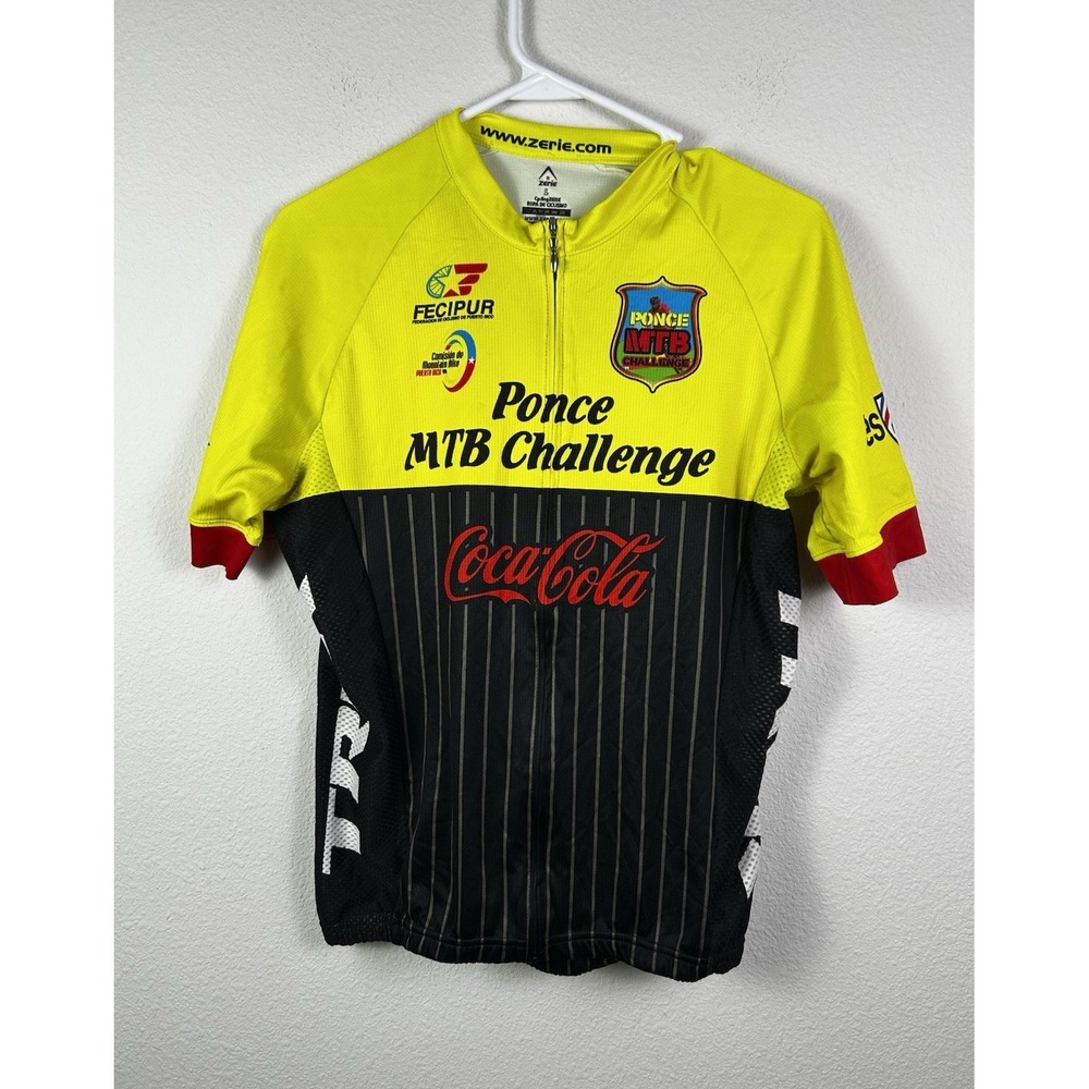Coca Cola Ponce MTB Challenge yellow cycling‎ jersey Size L